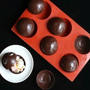Silicone sphere chocolate bombs molds