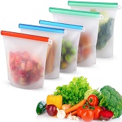 Reusable silicone food fresh container bags